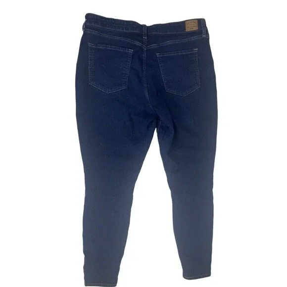 Signature Levi Strauss Gold Mid-Rise Stretch Skinny Dark Wash Jeans 16 Short - Picture 11 of 15